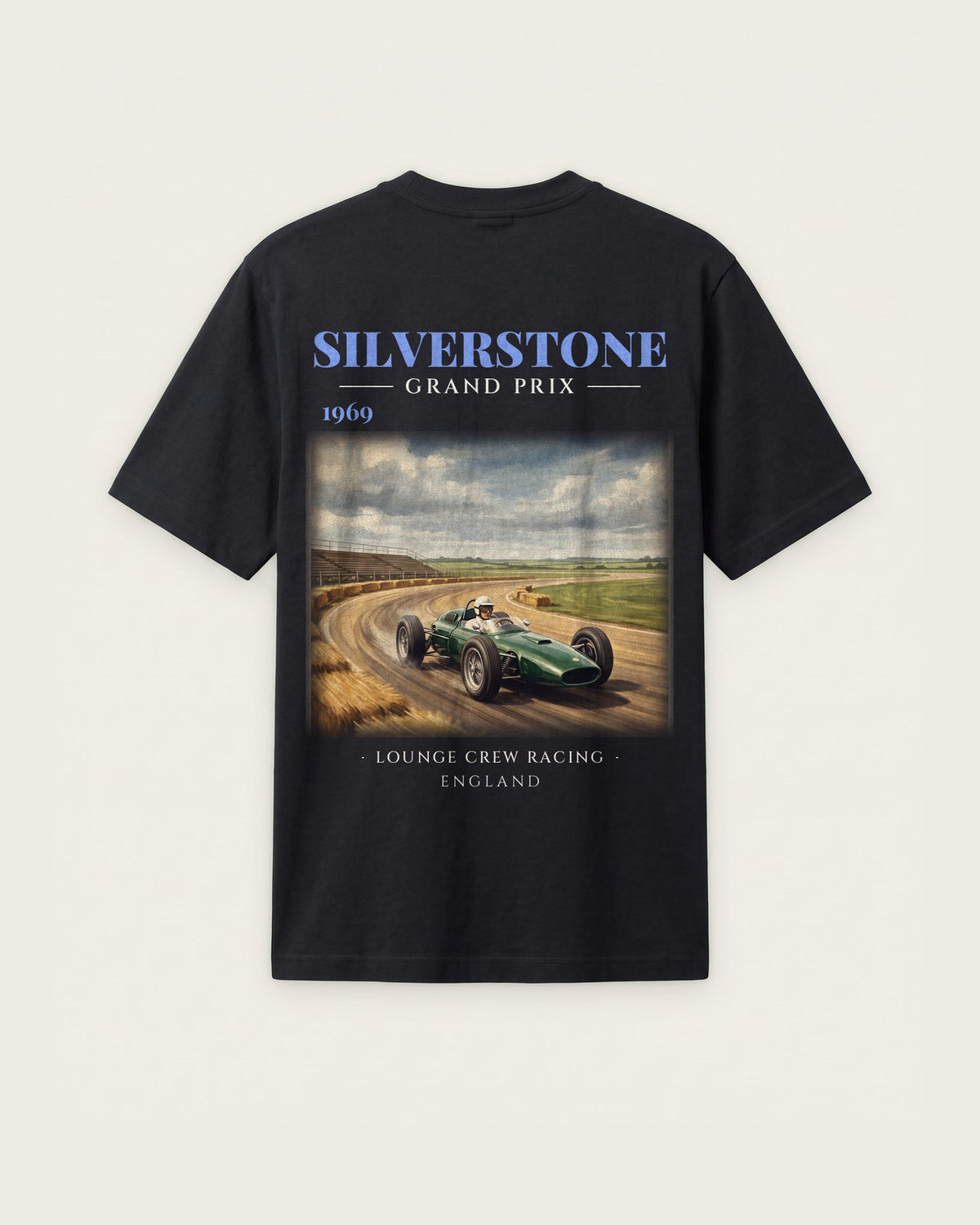 Camiseta “Silverstone Grand Prix 1969” — Preto — regular