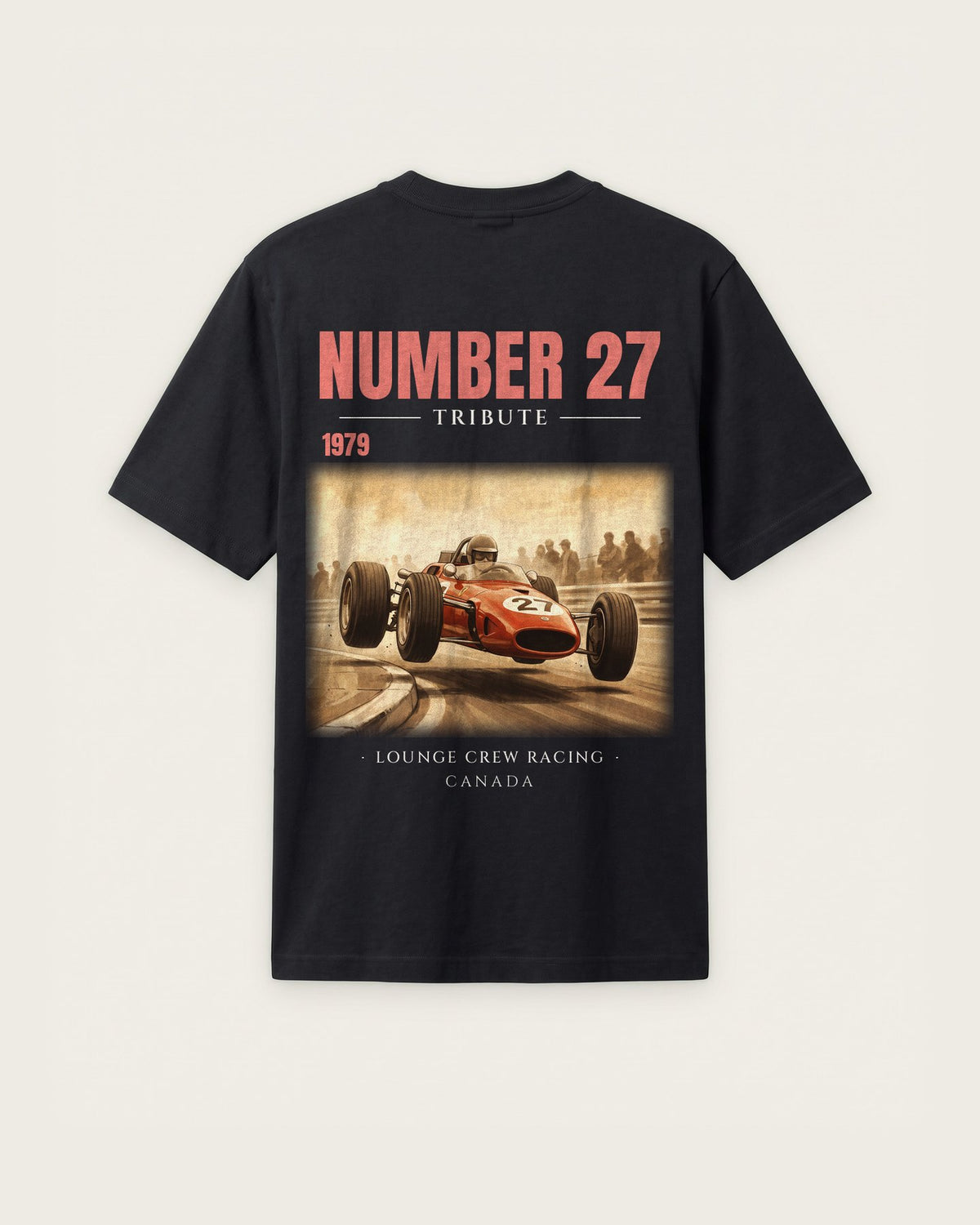 Camiseta “Number 27 · 1979” — Preto — regular