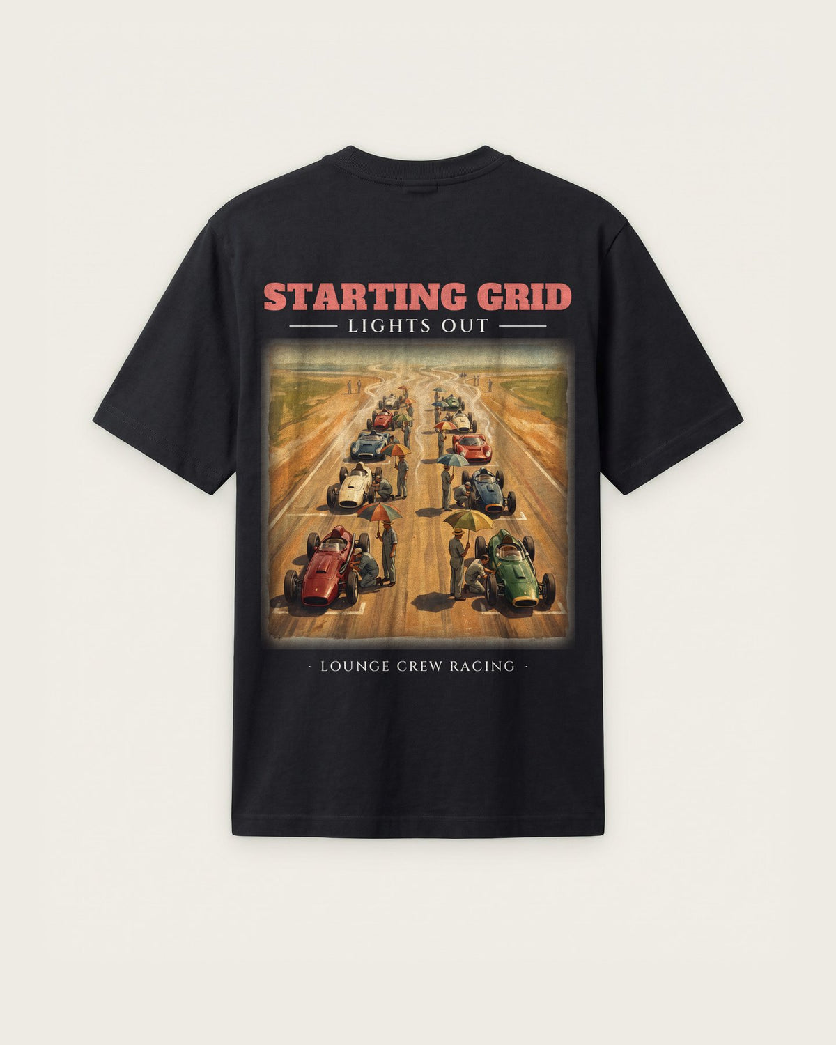 Camiseta “Starting Grid” — Preto — regular