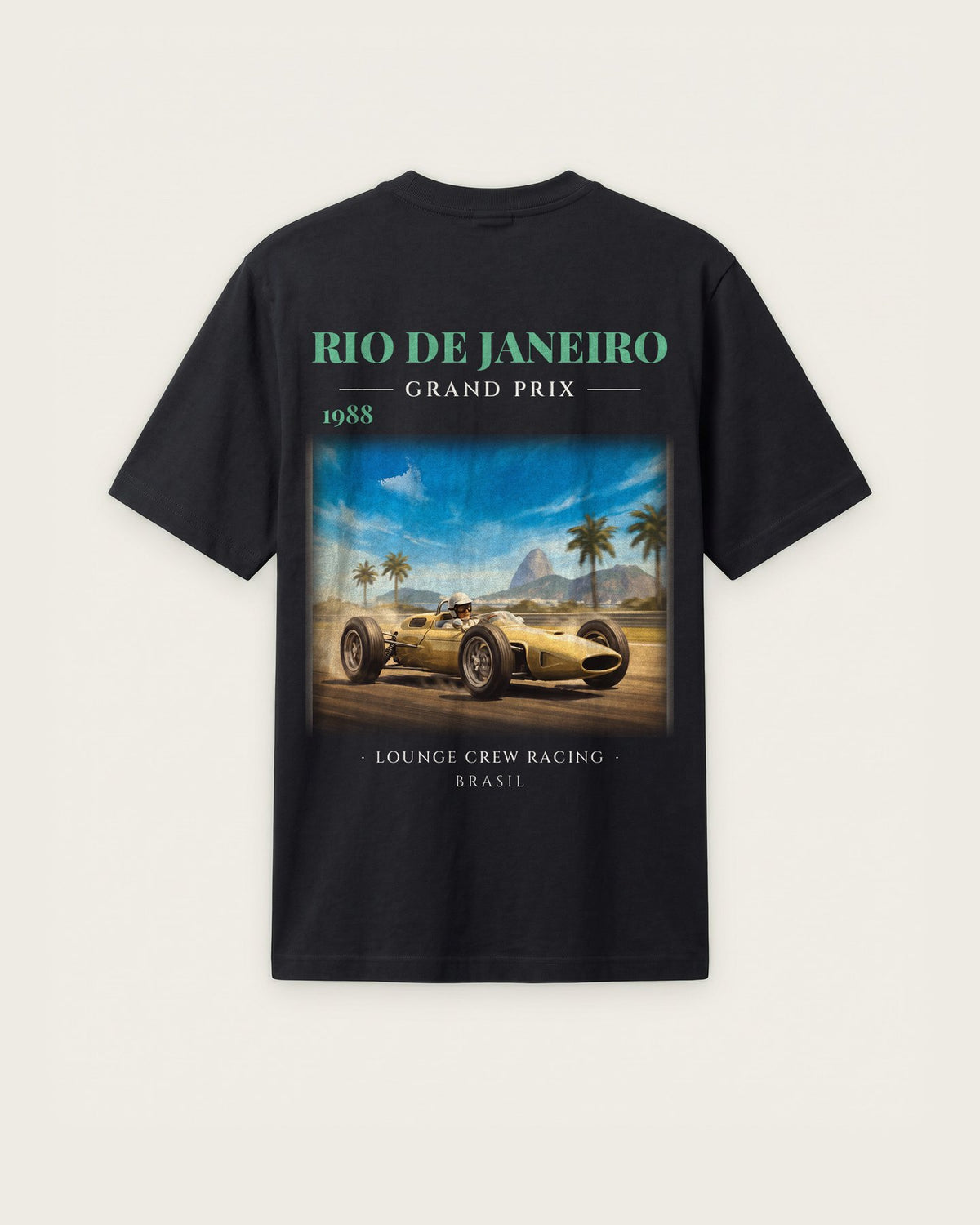 Camiseta “Rio de Janeiro Grand Prix 1988” — Preto — regular
