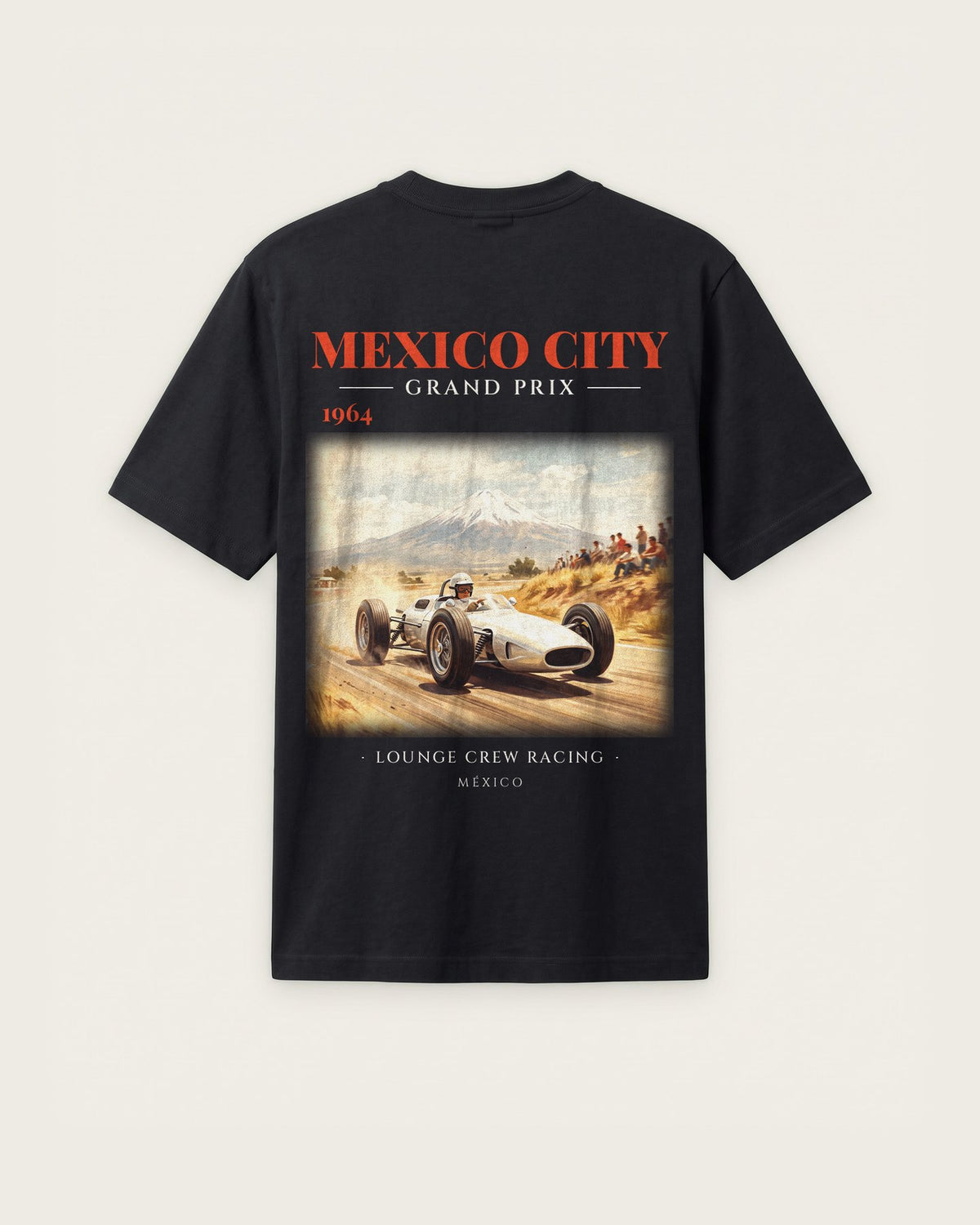 Camiseta “Mexico City Grand Prix 1964” — Preto — regular