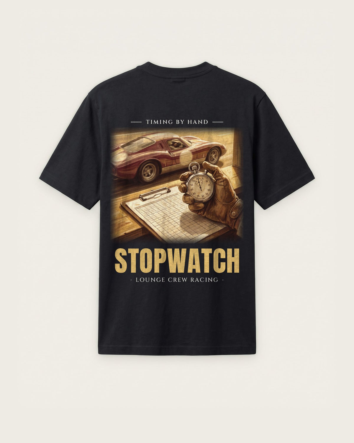 Camiseta “Stopwatch” — Preto — regular