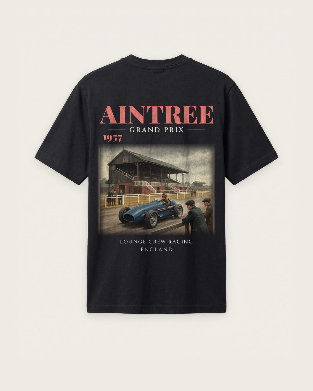 Camiseta “Aintree 1957” — Preto — regular