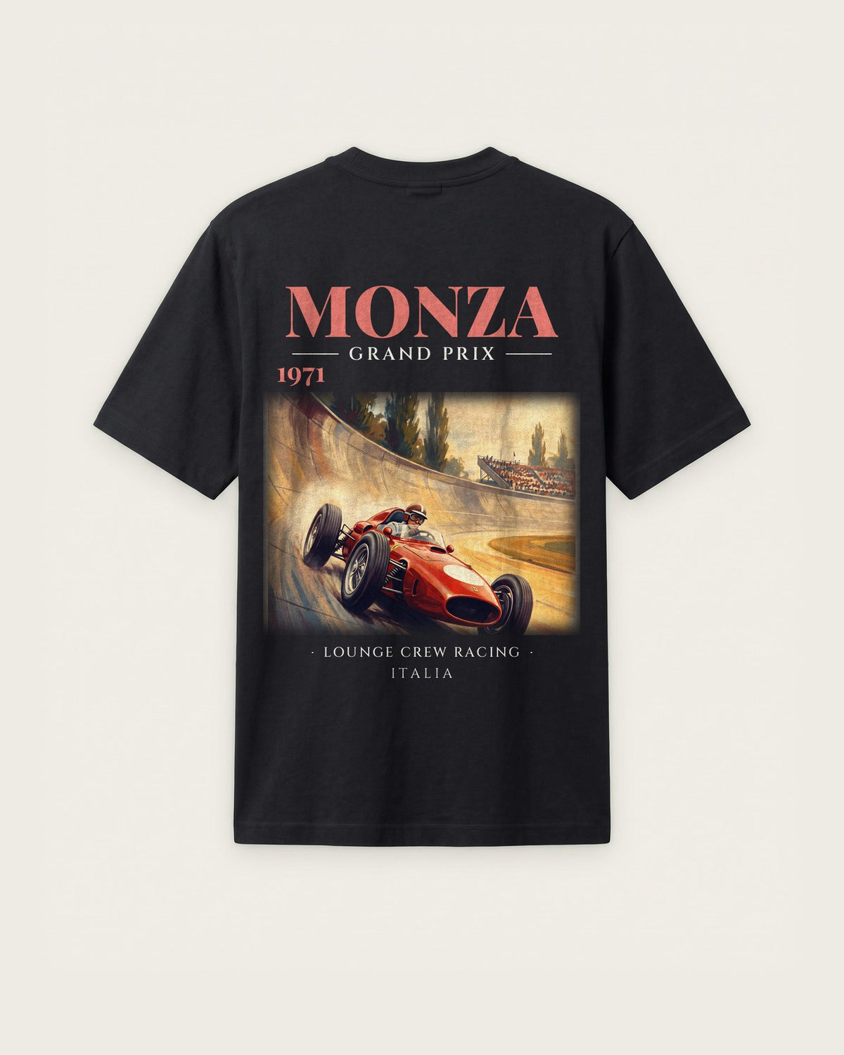 Camiseta “Monza Grand Prix 1971” — Preto — regular