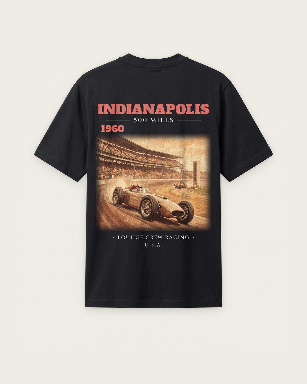 Camiseta “Indianapolis 1960” — Preto — regular