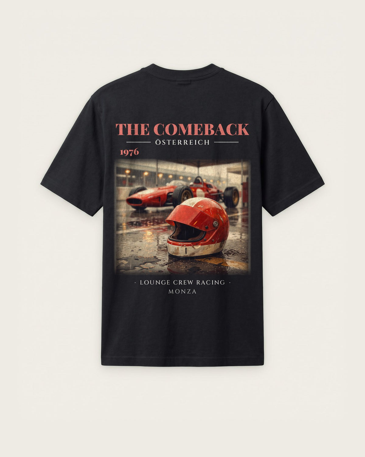 Camiseta “The Comeback 1976” — Preto — regular