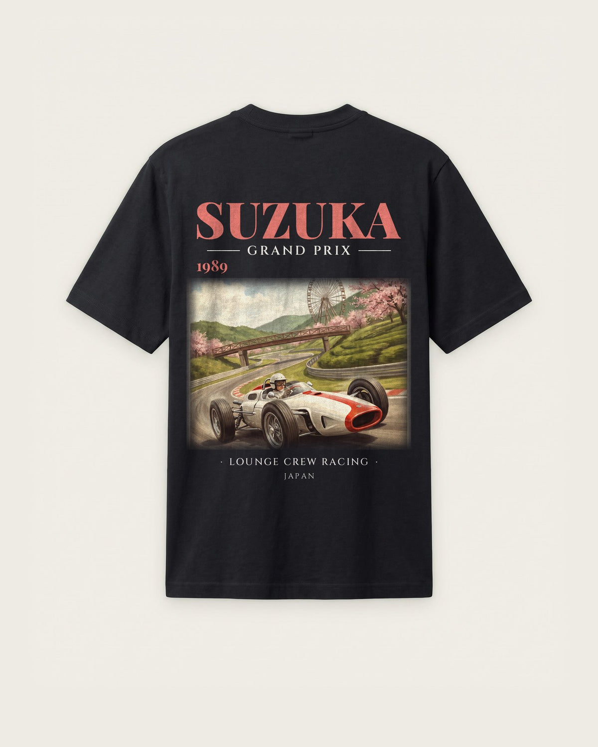 Camiseta “Suzuka Grand Prix 1989” — Preto — regular