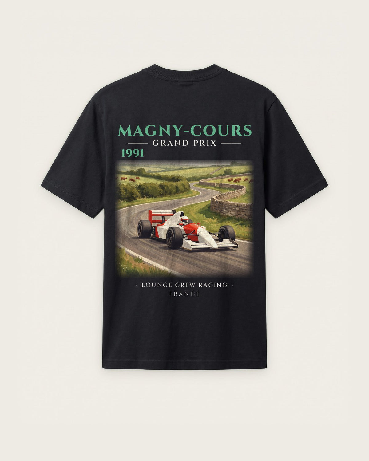 Camiseta “Magny-Cours 1991” — Preto — regular