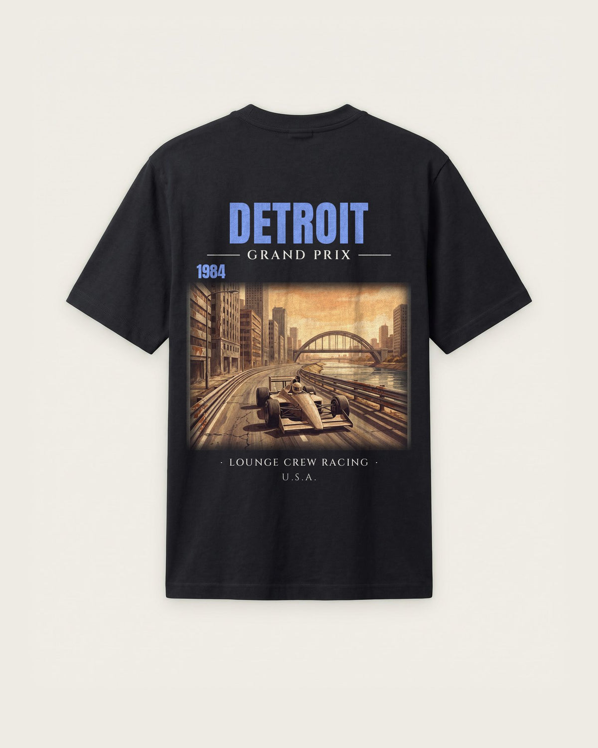Camiseta “Detroit 1984” — Preto — regular