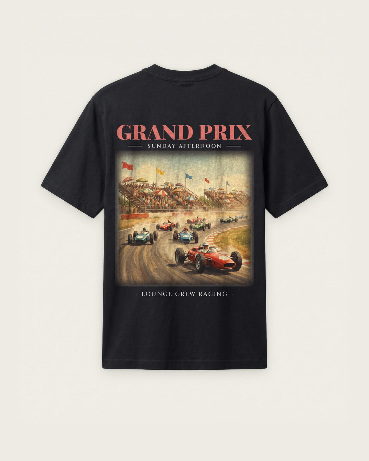 Camiseta “Grand Prix” — Preto — regular
