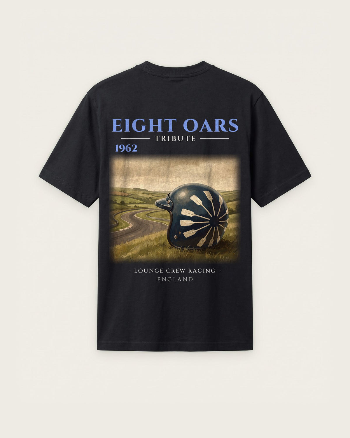 Camiseta “Eight Oars 1962” — Preto — regular