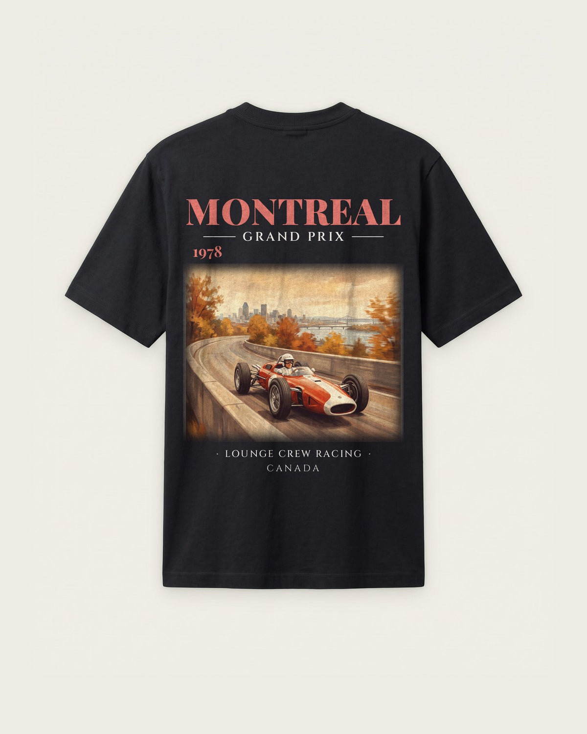 Camiseta “Montreal Grand Prix 1978” — Preto — regular
