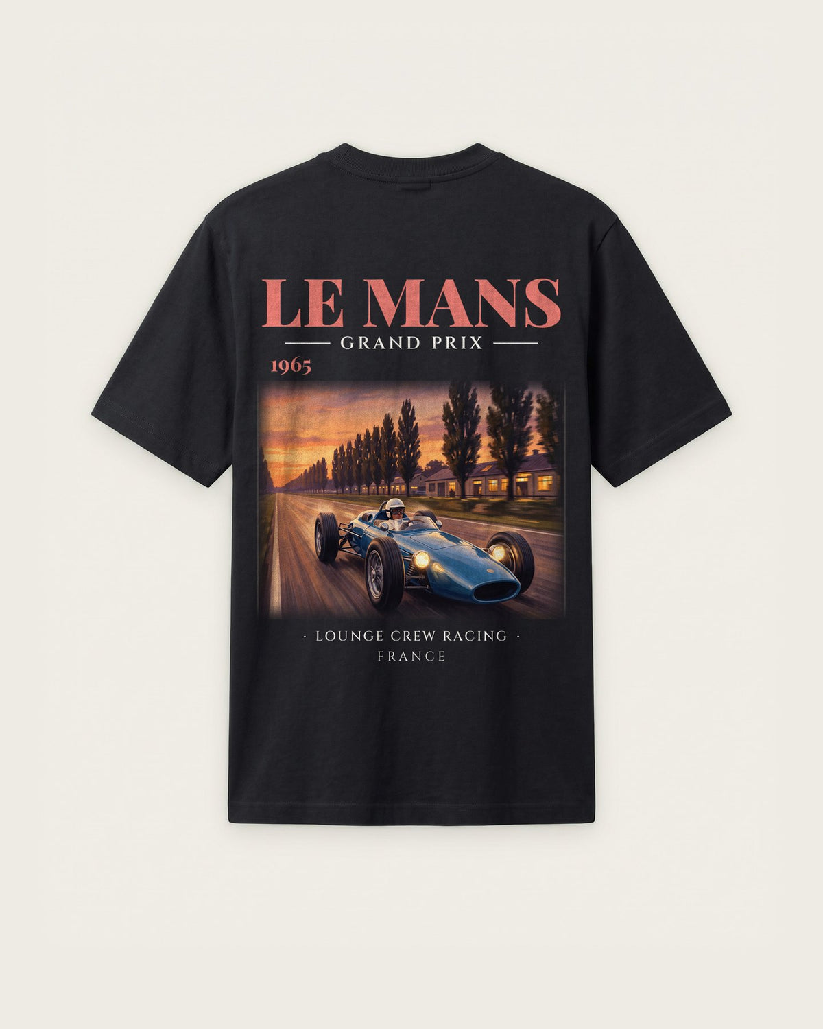 Camiseta “Le Mans Grand Prix 1965” — Preto — regular